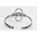 Bangle Cuff Bracelet Sterling Silver 925 Labradorite Stone Handmade Women C466